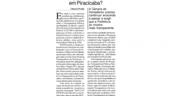 Você conhece dados da transparência pública em Piracicaba?